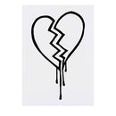Azeeda 'Broken Heart' Temporary Tattoo - Water Resistant, Skin-Safe, Non-Toxic Transfer (TO00018151)