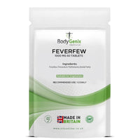 Bodygenix Feverfew 1000mg Tablets - Headaches Relief Joints Health Anti Inflammatory Natural Supplement - 60 Tablets 2 Month Supply