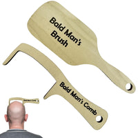 XUKZIMA 2 Pcs Bald Man Comb Joke Funny Hairless Combing Brush Gag Gifts for Men Humorous Toothless Combs Blad Mans Brush for Trick Friends Gift