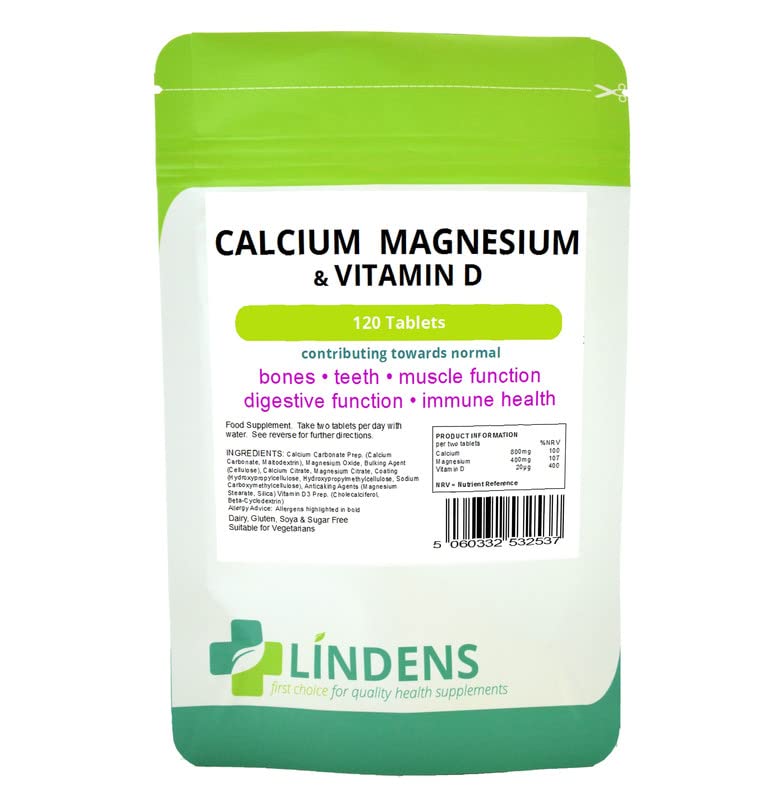 Calcium Magnesium & Vitamin D DOUBLE PACK 240 Tablets Quality Supplement