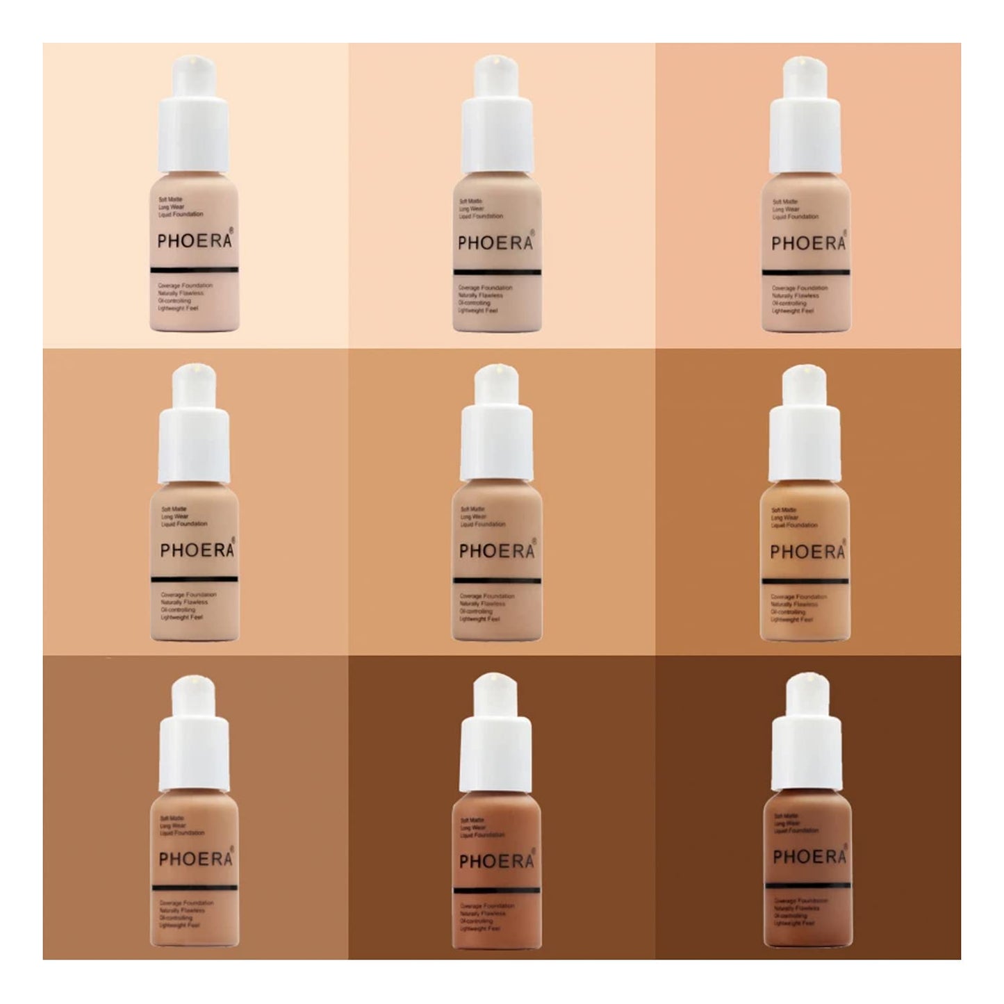 Aquapurity Phoera® Full Coverage Foundation Soft Matte Oil Control Concealer 30ml Long Lasting Flawless Cream Smooth (105 SAND)