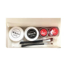 SHEBEEDO Face Body Paint Set, Red Blue White 3 Colors Face Paint Wheel and Stick for SFX Effects Makeup Face Painting Kit, Non Toxic Body Paint for Vampire Halloween Clown Football Fans