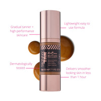 Skinny Tan Notox Beauty Elixir - Gradual Fake Tan Face Serum for Natural Glow with Vitamin E to Soothe & Plump Skin, Vegan & Cruelty-Free Face Care - 30ml