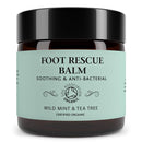 Botanicals Rescue Foot Balm for Cracked Heels, Dry Skin, Anti-fungal Vegan Organic Repair Cream for Athletes Foot Treatment, Diabetics, Mint & Tea Tree