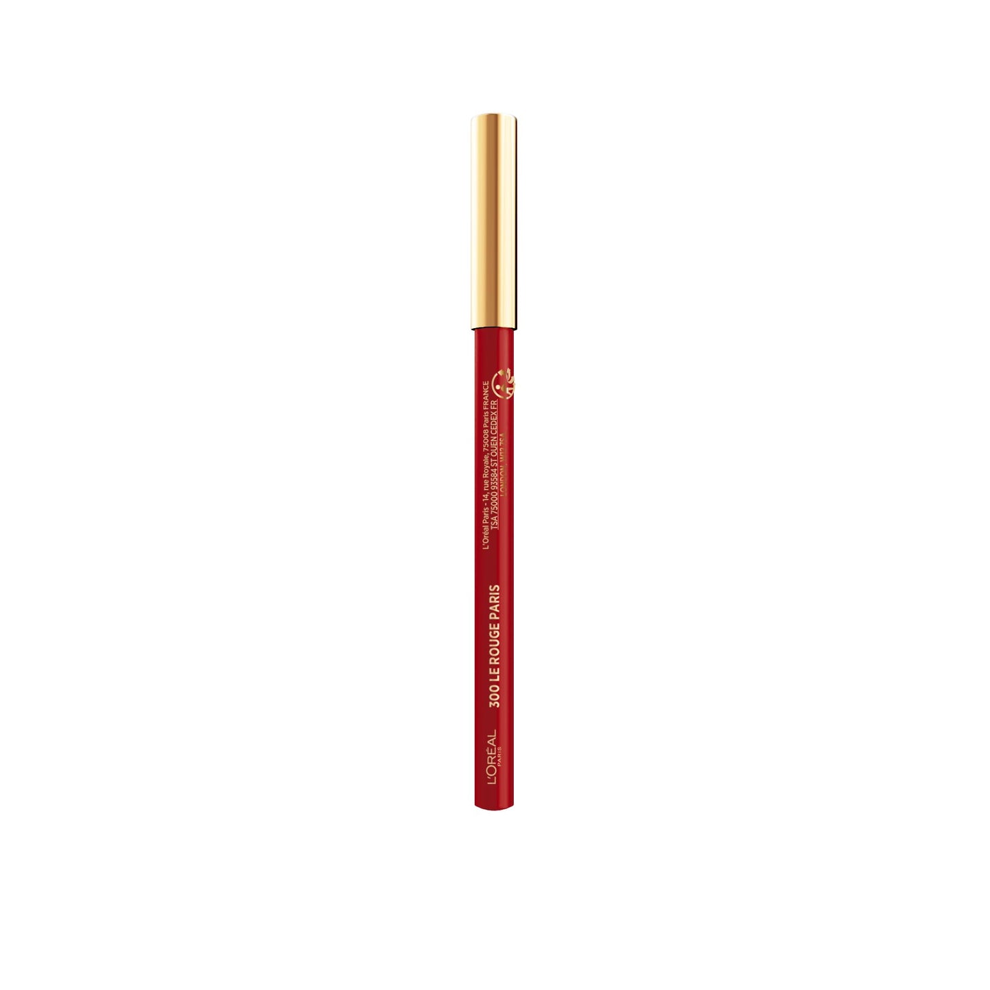 L'Oreal Paris Color Riche Lip Liner with Couture Precision to Define Lip Curves and Prevent Feathering, Creamy Formula for a Seamless Blend with Matching Satin Lipsticks, 300 Le Rouge Paris