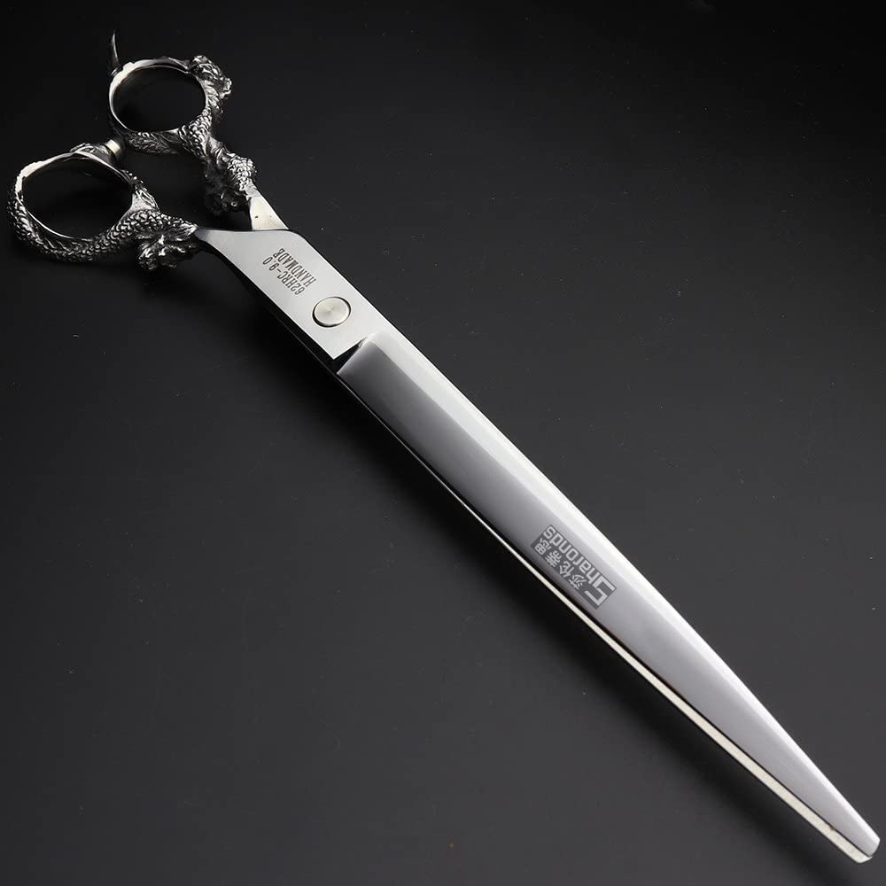 AXEMOORE 9 inch Shuanglong Head Design Hair Studio Professional Hair Stylist Cut Hair high-end Household Haircut Scissors Japan Imported 440C high-Grade Steel Scissors