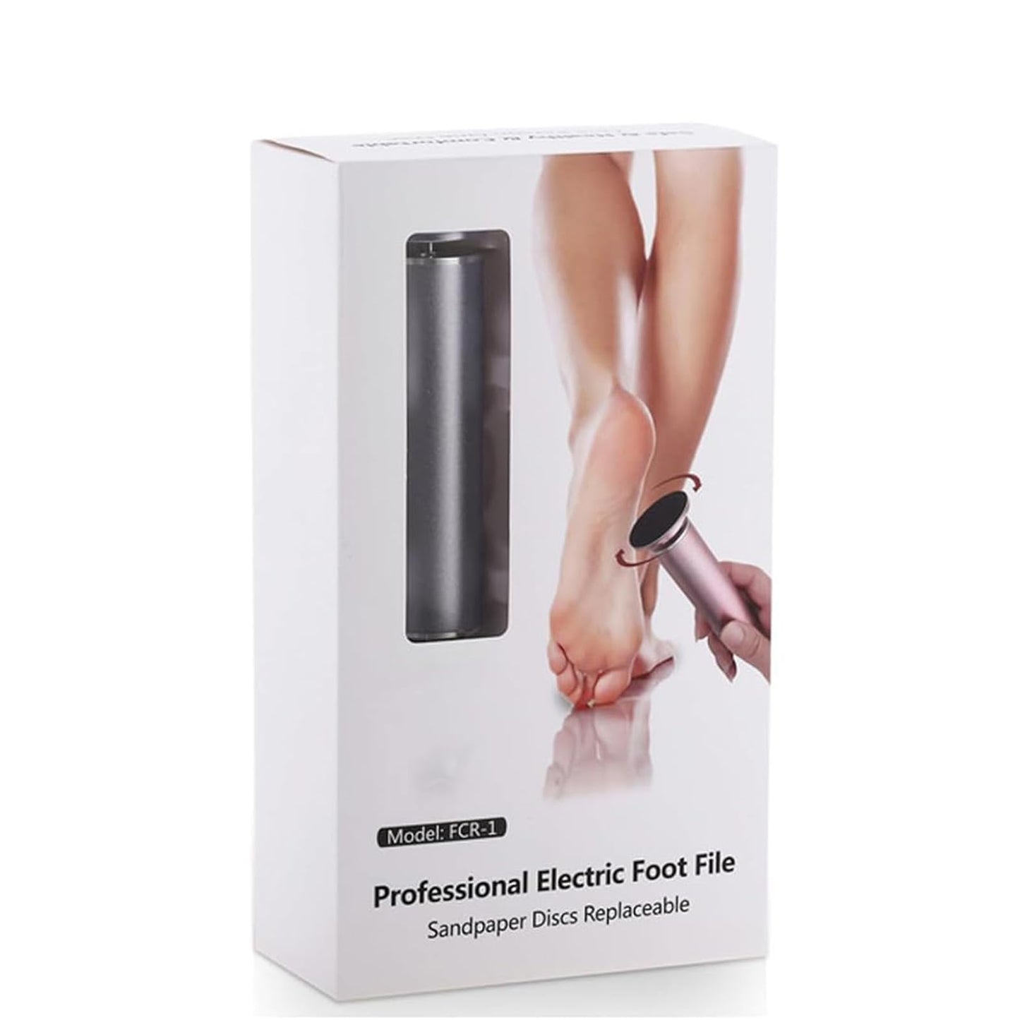 AONOLOVO Electric Foot File Hard Skin Remover, Powerful Electric Callus Remover Foot Sander Pedicure Tools Dead Skin Remover, Speed Adjustable, with 60pcs Replacement Sandpaper (Gray)