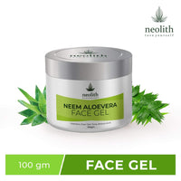 Neolith Neem Aloe Vera Soothing & Hydrating Gel || Non-Toxic Aloevera Gel For Acne, Scars, Glowing & Radiant Skin Treatment || Paraben Free, Vegan ||100 gm