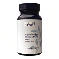 HIGHER NATURE Higher Nature - High Strength - Vitamin D3 2000iu - Immune System Support - Bone & Muscle Support - Vegetarian Friendly - 120 Capsules