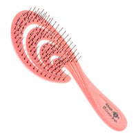 Head Jog 18 Ocean Hair Brush. Eco Friendly Vent Paddle Brushes With Flexible Soft Bristles, Detangling Wet Or Dry Hair. Gentle Brushing & Detangling Brush For Curly & Wavy Hair (Coral)