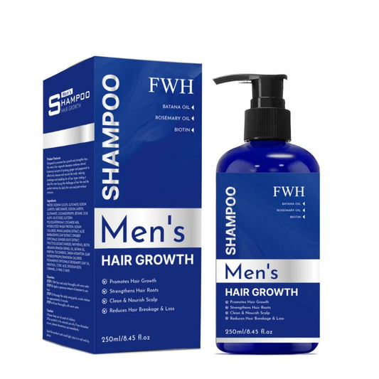 Fashion Base Biotin Hair Growth Shampoo for Men: Natural Thickening Shampoo with Batana Oil Rosemary Oil for Hair Loss and Thinning Hair
