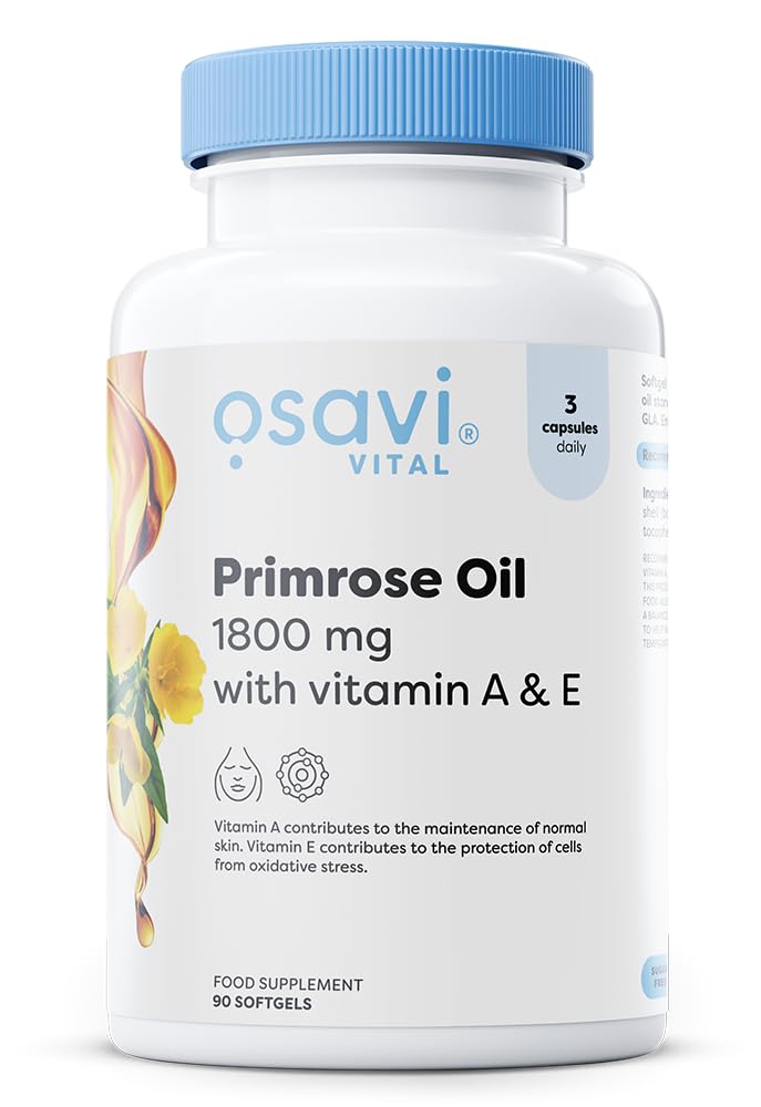 OSAVI Osavi Primrose Oil with Vitamin A & E, 1800mg - 90 softgels