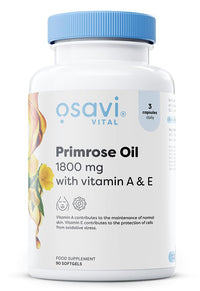OSAVI Osavi Primrose Oil with Vitamin A & E, 1800mg - 90 softgels