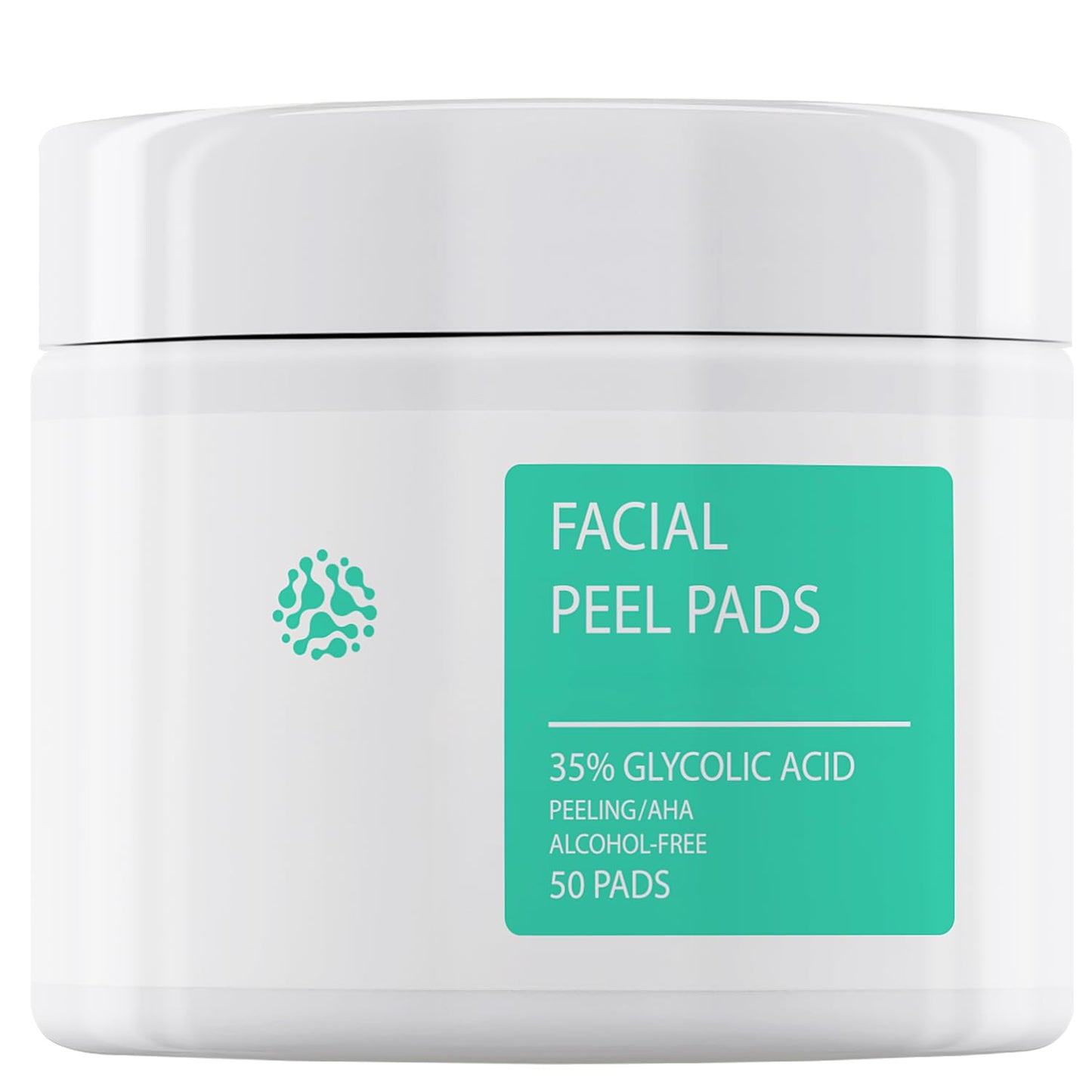 IREV Glycolic Acid Resurfacing Pads 35% for Face and Body- Exfoliating Facial Peel with Green Tea - Glycolic Acid Face Wash for Cleansing Peeling 50 Pads