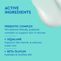 BYOMA Hydrating Body Wash (400ml) For Normal to Dry Skin, with Prebiotic Complex for a Soothing Shower and Hydrated Skin, Vegan