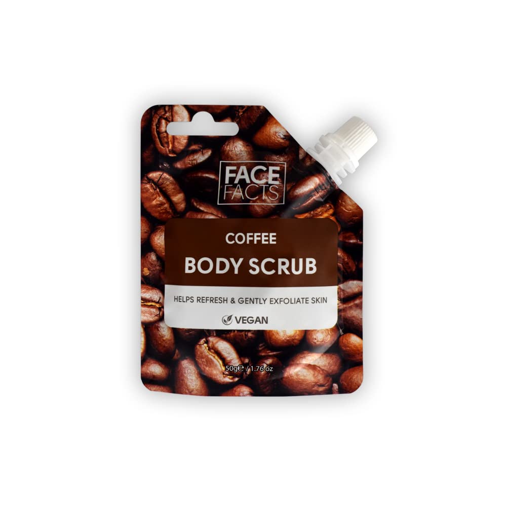 Face Facts Coffee Dry Exfoliating Scrub | 99% Natural | Removes Dirt + Impurities | Smooth + Glow | Vegan | 50g
