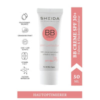 SHEIDA BB Creme, Tinted Day Cream with SPF 30+, 24h Moisture and Skin Optimiser for an Even Complexion, Enriched with Vitamin E & C. Multifunctional Care with Sun Protection (Medium, One Size)