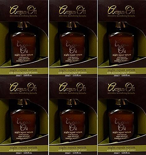 SIX PACKS of Argan Oil Night Repair Serum 30ml