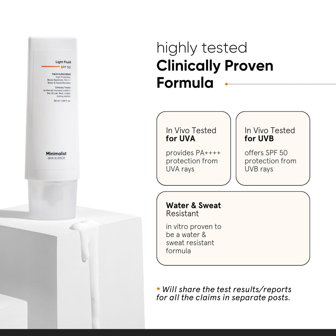 Minimalist SPF 50 Light Fluid Sunscreen