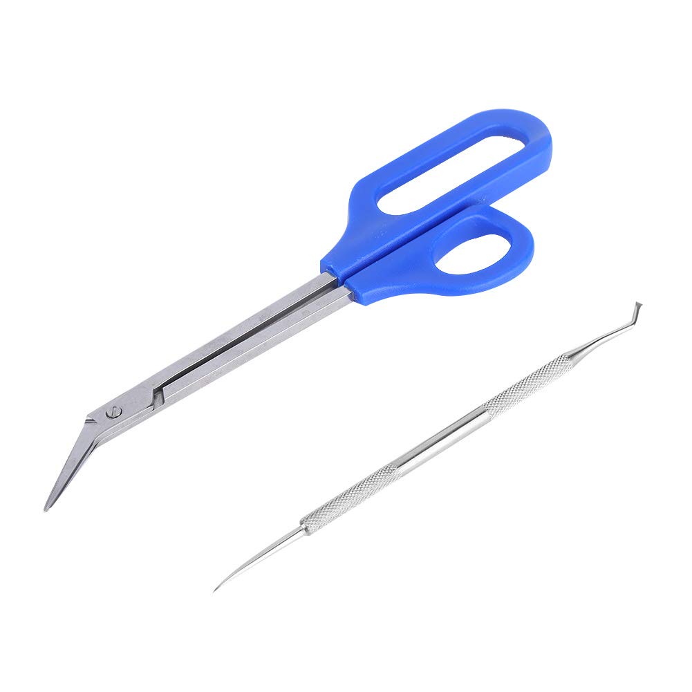 Yosoo Health Gear Long Handled Toenail Scissors, Extra Long Stainless Steel Nail Clippers with Nail File, Easy Reach Cutter for Thick Ingrown Nails for Elderly and Pregnant Women