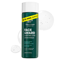 Shakeup Cosmetics Mens Face Toner - Glycolic Acid Exfoliating Toner for Men with Witch Hazel - Clarifying Skin Toner Reduces Pores, Oil and Ingrown Hairs, Fragrance Free, 200ml (Face 4ward)