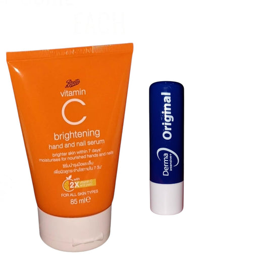 Generic VITAMIN C Brightening Hand & Nail Serum,By B øöţ ş Brighter Skin Within 7 Days, Travel Size 85mL With Free Orignial Lip Balm