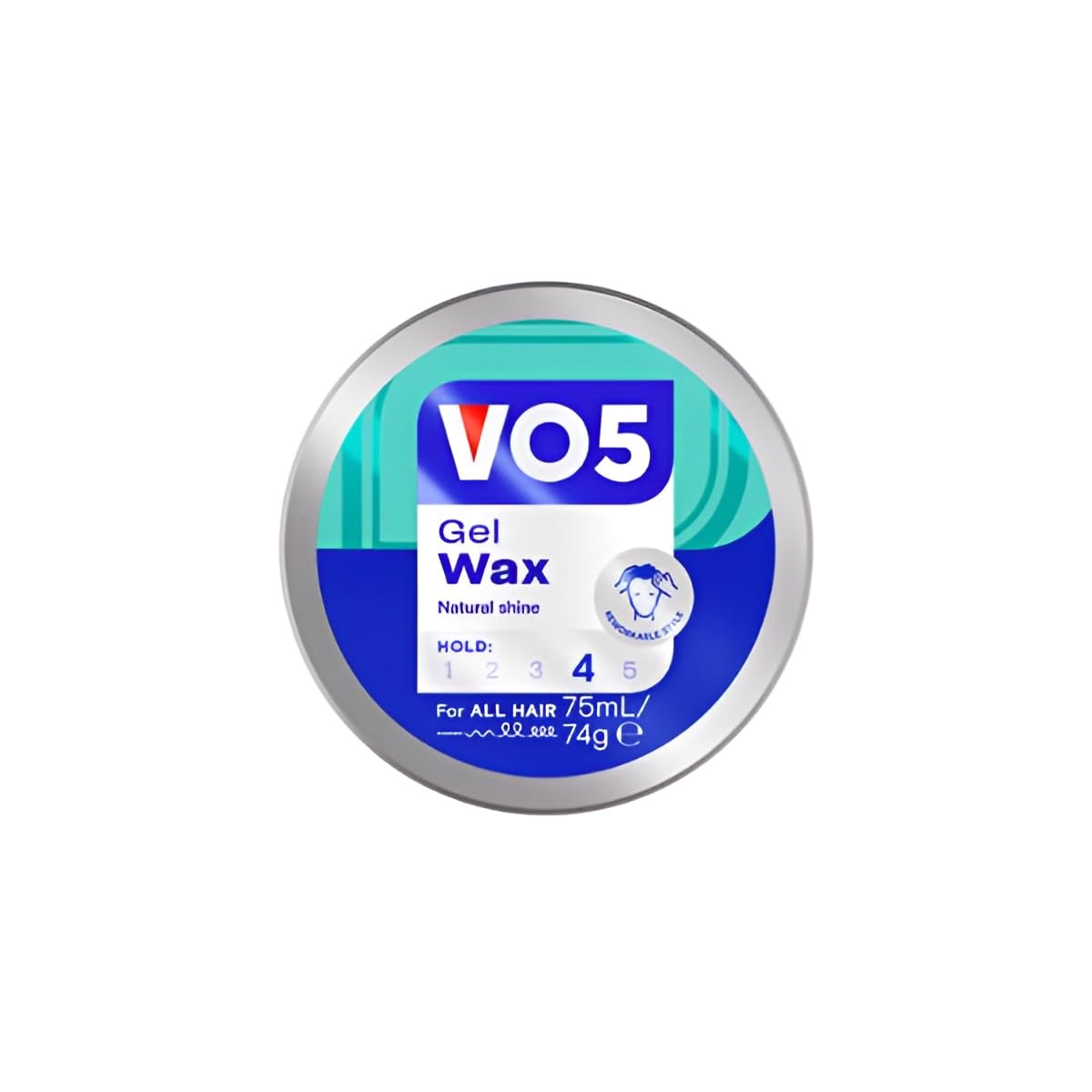 VO5 Gel Wax, Hair Styling Product for Flexible Hold & Definition, Reworkable Texture, Soft Shine Finish, Non-Greasy, Ideal for Short Hair, 75ml