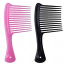 Deyixinup 2 PCS Jumbo Rake Comb Long Wide Tooth Rake Handle Hair Comb Plastic Afro Shower Comb for Long Curly Thick Wet Dry Hair Styles Girls Women Men Barber Salon