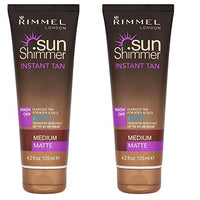 Rimmel London 2 X Sunshimmer Water Resistant Instant Tan Wash Off Matte - Medium