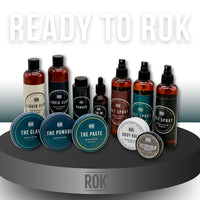 ROK Products Hair Styling Clay – Mild Hold Low Shine Grooming Clay – Vegan Friendly Handmade Matt Hair Clay Men for Texture and Volume – Smooth Caramel Scent – Easy to Apply and Long-Lasting Formula