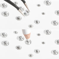 BEADSLAND Beadsland 2500pcs Clear Rhinestones,Flatback Gems Round Crystal Rhinestones for Nail Crafts Mixed 8 Sizes SS4~SS30 with Picking Tweezer and Pen (Clear)