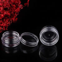 Desenda 20PCS 5ml Clear Sample Pots Empty Small Travel Containers Leak Proof Refillable Cosmetic Jars Makeup Sample Containers with Lid, Storage Pot for Lip Balm Scrub DIY Cosmetic