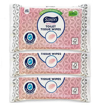 Aldi Toilet Tissue Wipes Biodegradable, Normal/Sensitive, Fresh and Clean with Micellar Water - Fine To Flush (3 Pack - 120 Wipes) (Sensitive)