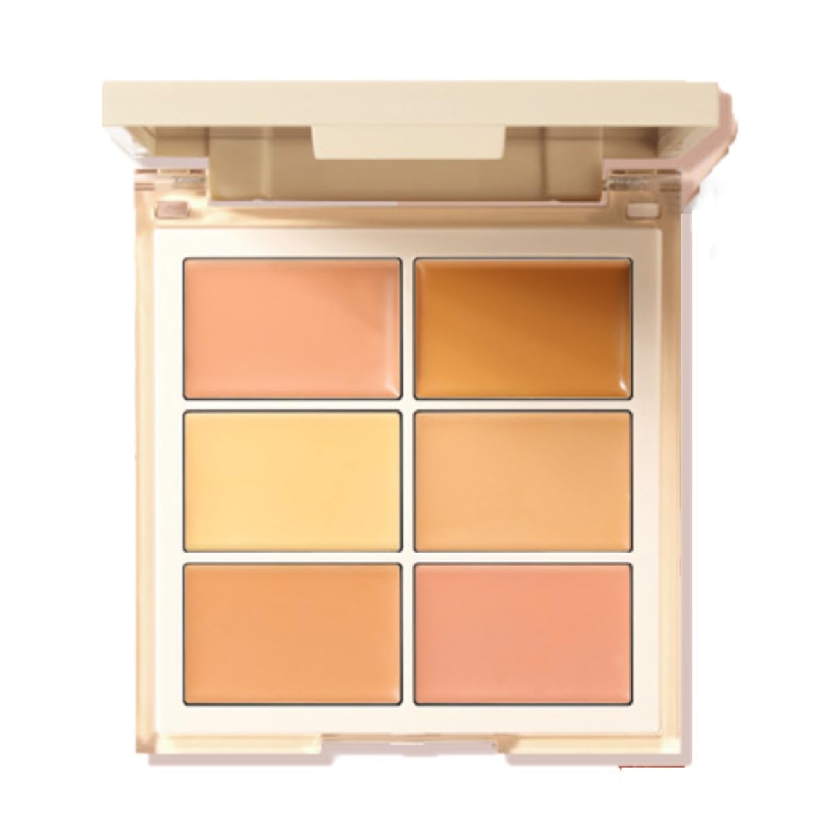 KARLOR 6-in-1 Concealer Palette, Conceal Foundation Cream Concealer Make Up Concealer Anti Age Dark Circles and Blemish Concealer Contour Palette For neutral skin tones(02#)
