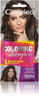Cameleo - Coloring Shampoo - Dark Brown - Quick and Easy Color Refreshing - Washable Coloring - Tone In Tone - 40ml…