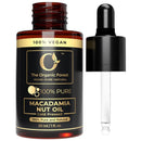 The Organic Forest – VEGAN . PURE . NATURAL Organic Macadamia Nut Oil with Dropper | Perfect Macadamia Carrier Oil for Soft Skin, Strong Hair, Aromatherapy & Massage | Sulfate & Paraben Free
