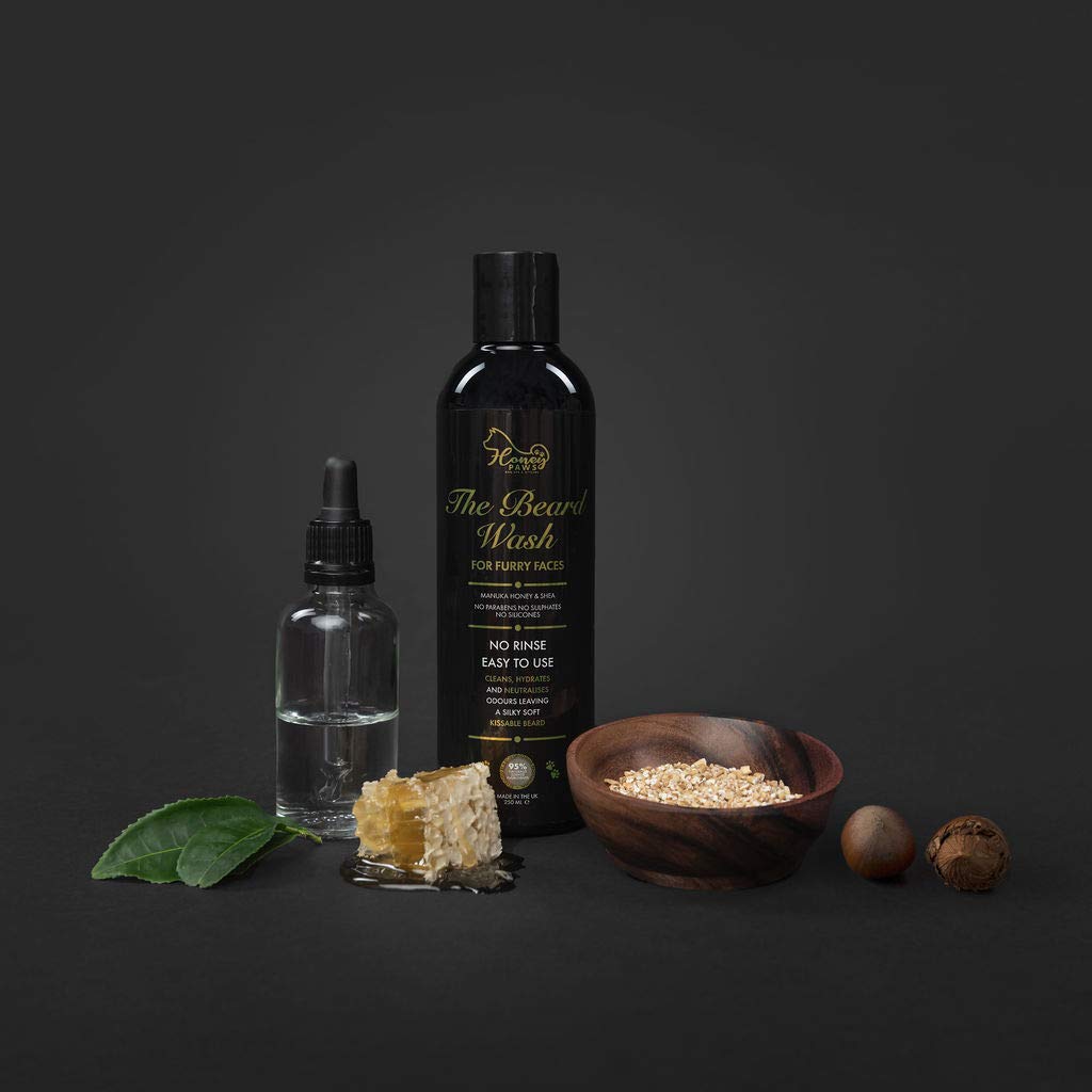 Honey Paws Dog Spa and Styling Honey Paws The Beard Wash for Furry Faces - No Rinse Facial - Cleans and Neutralises Odours - Prevents Tangling