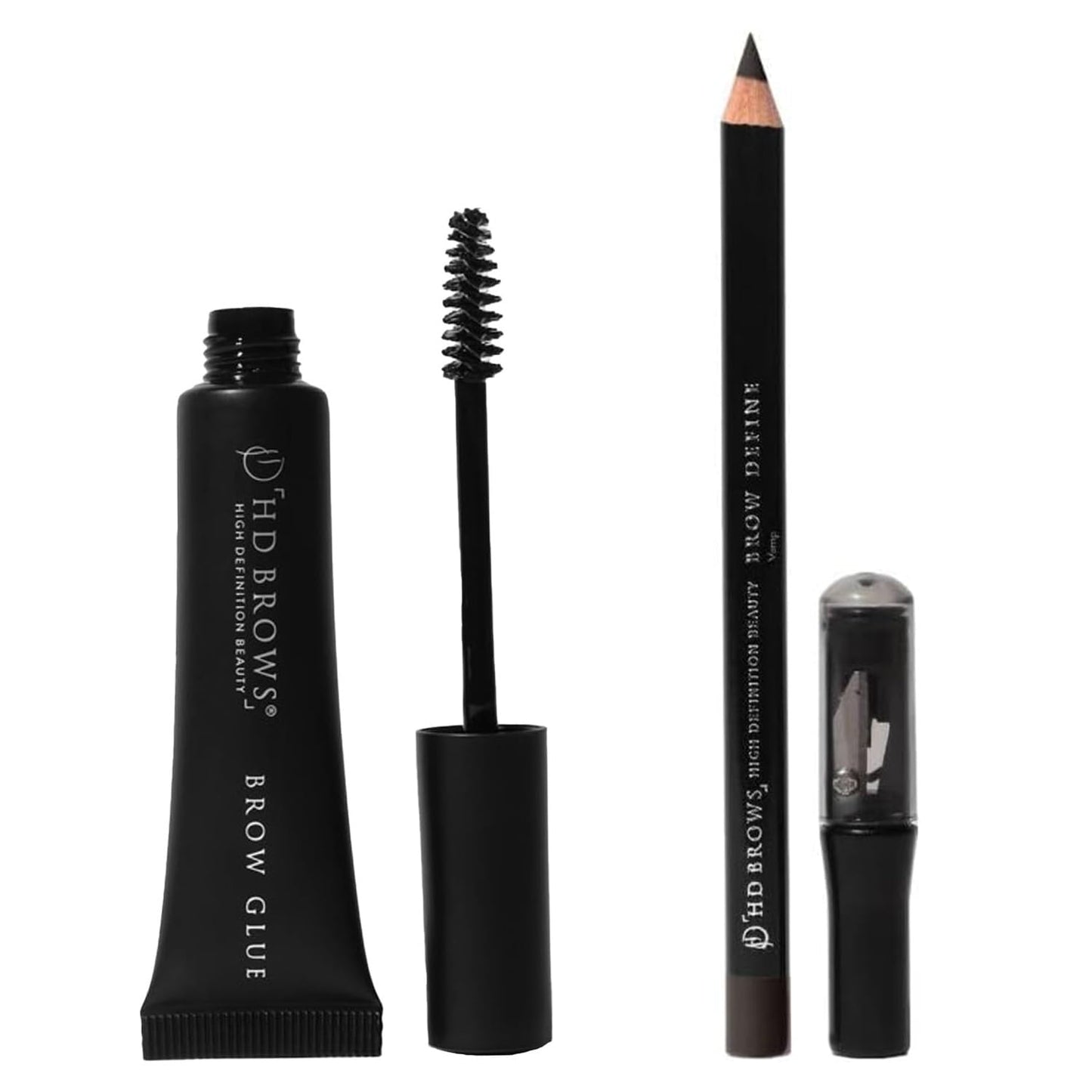 HD Brows Defined Brow Bundle | 1x Clear Brow Glue Setting Gel & 1x Brow Defined Vamp Eyebrow Pencil | Long-Lasting Brow Gel with Lamination Effect & Precision Eyebrow Pencil for Defining, Shaping, and Filling