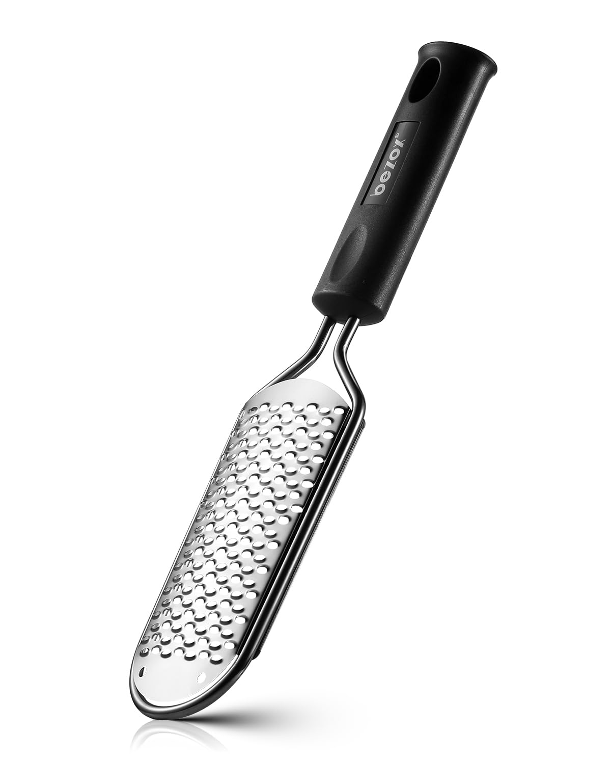 BEZOX Pedicure Foot File Foot Scraper for Hard Skin (XL Size) -Hard Skin Remover Used on Wet or Dry Feet- Huge Plane Surface Foot Scrubber for Soft & Smooth Heels(Black)