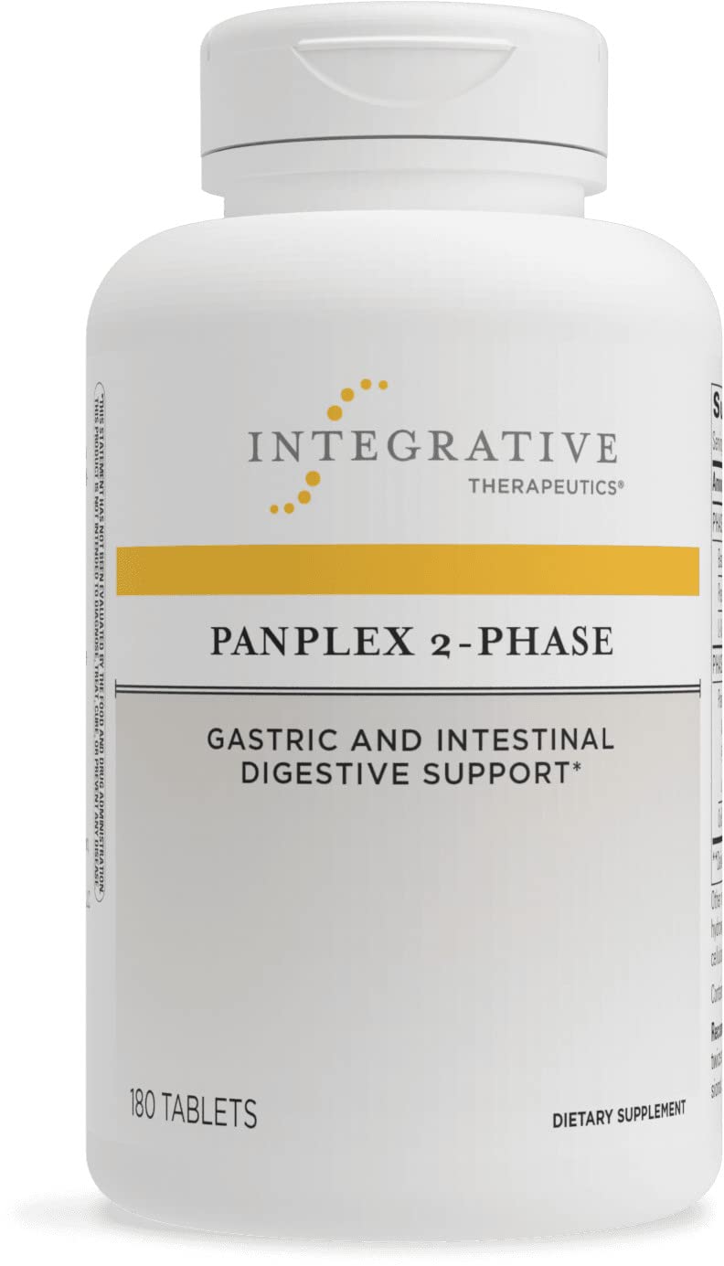 Integrative Therapeutics Panplex 2-Phase - Stomach and Intestinal Tract Digestion Support Supplement with Digestive Enzymes, Pepsin and Betaine HCL* - 180 Tablets