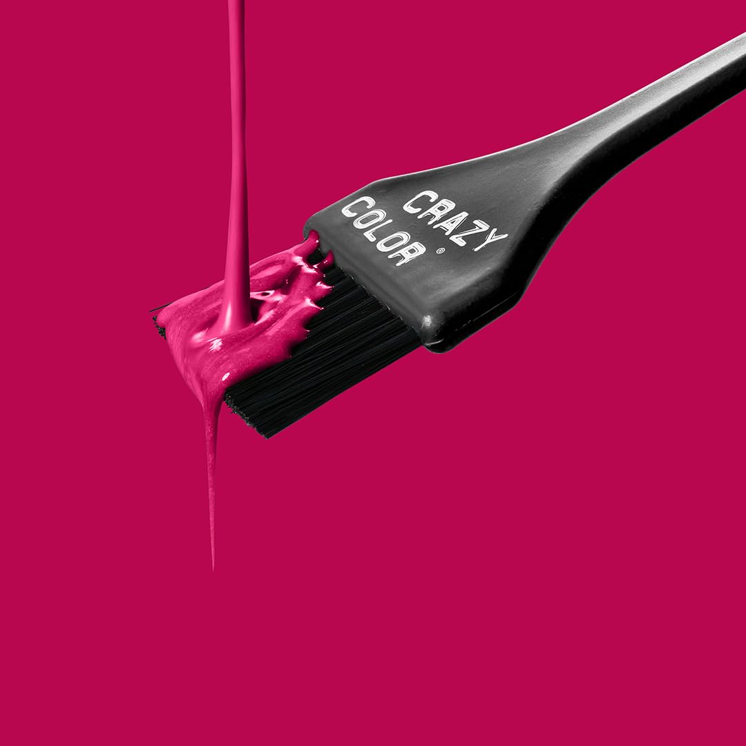 Crazy Color Vibrant Aubergine Semi-Permanent Hair Dye. Highly Pigmented Wine Purple Conditioning & Oil Nourishing Vegan Formula | No Bleach or Ammonia | 100ml