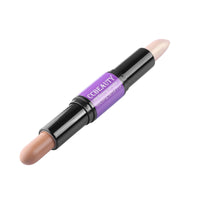 CCbeauty Cream Highlight and Contour Stick, Shimmer Highlighter Makeup, Contouring Highlighting Makeup, Face Shaping Stick, Lightweight, Blend Smooth, Colour Corrector Concealer Stick, Blonde/Mocha