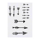 Azeeda 4 x 'Assorted Arrows' Temporary Tattoos - Water Resistant, Skin-Safe, Non-Toxic Transfers, Mixed Sizes (TO00008236)