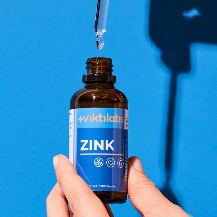 viktilabs Zinc Drops - Supports Immune System, Skin & Cell Protection - Highly Bioavailable Zinc Sulphate Dissolved in Water - Free from Alcohol & Additives - Easy Dosage with Pipette - 50 ml