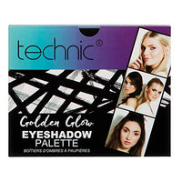 Technic the Main Edition Golden Glow Eyeshadow Palette with 15 Colours Fits Easily in Handbag