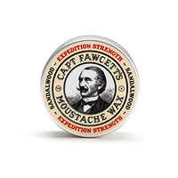 CAPTAIN FAWCETT Captain Fawcett Expedition Strength Moustache Wax 15ml – Extra Firm Hold Moustache Wax for Men – Classic Sandalwood Scented Styling Wax for Long-Lasting Shape & Definition