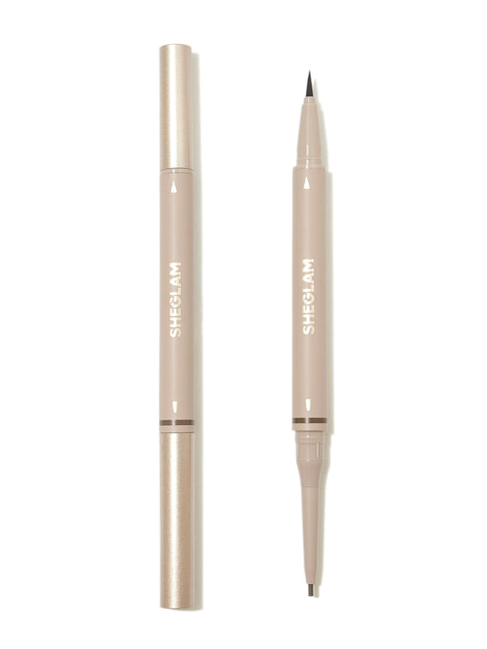 SHEGLAM Dual-Sided Eyebrow Pencils Cream Waterproof Long Lasting Eye brow Pen Makeup - Taupe