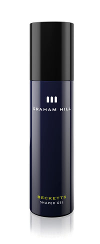 GRAHAM HILL Becketts Shaper Mens Hair Gel (100ml) - Strong Hold, High Gloss Finish for Long Hair - Wet Look Hair Gel for Men - Vegan, Hair Styling Gel, Firm and Stable Hold