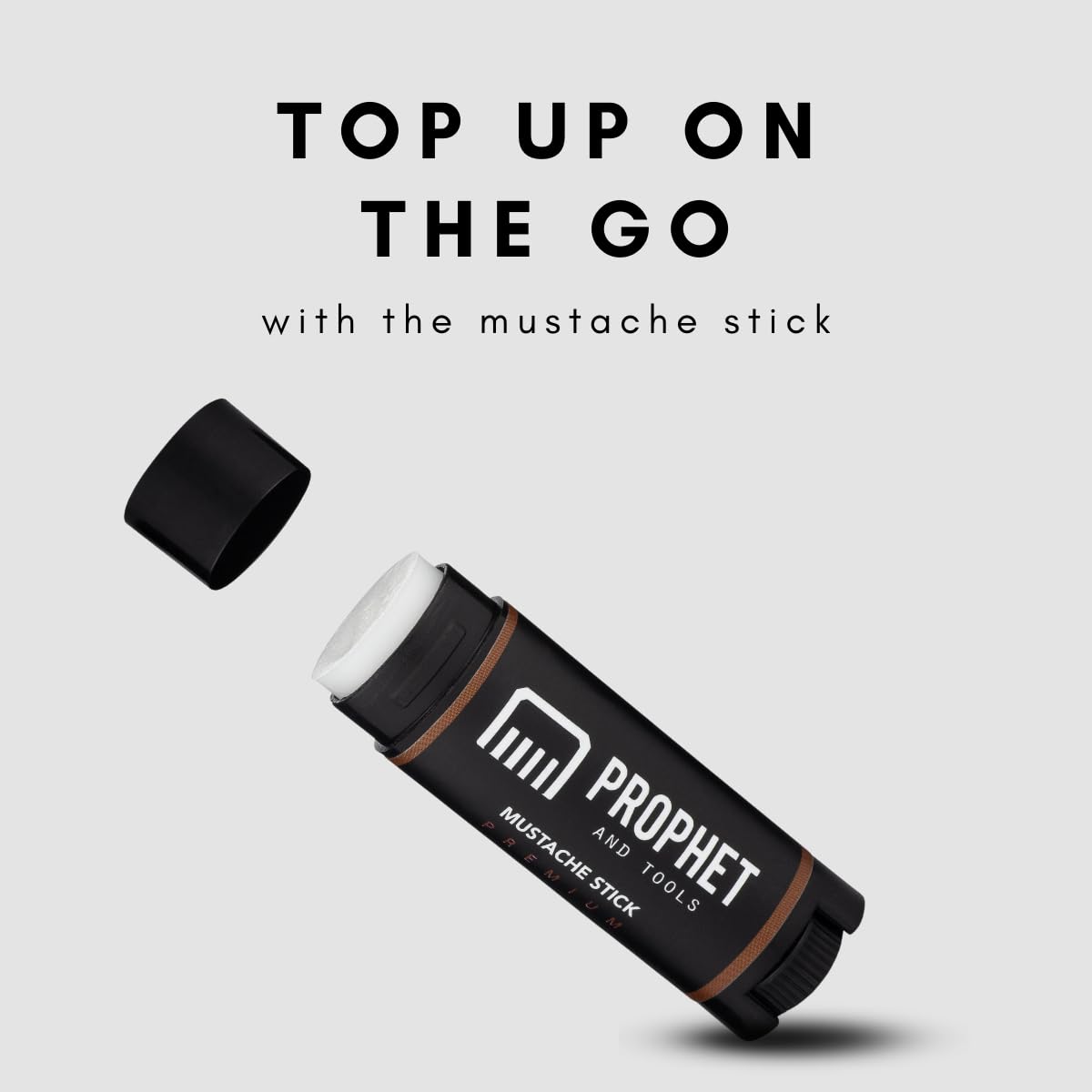 Prophet and Tools | Level 3 Strong Hold Wax for Beard & Hair - Great to Shape, Style and Control - Holds for up to 24hrs and Easily Washes Out - Moustache Styling Stick Included