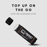Prophet and Tools | Level 3 Strong Hold Wax for Beard & Hair - Great to Shape, Style and Control - Holds for up to 24hrs and Easily Washes Out - Moustache Styling Stick Included